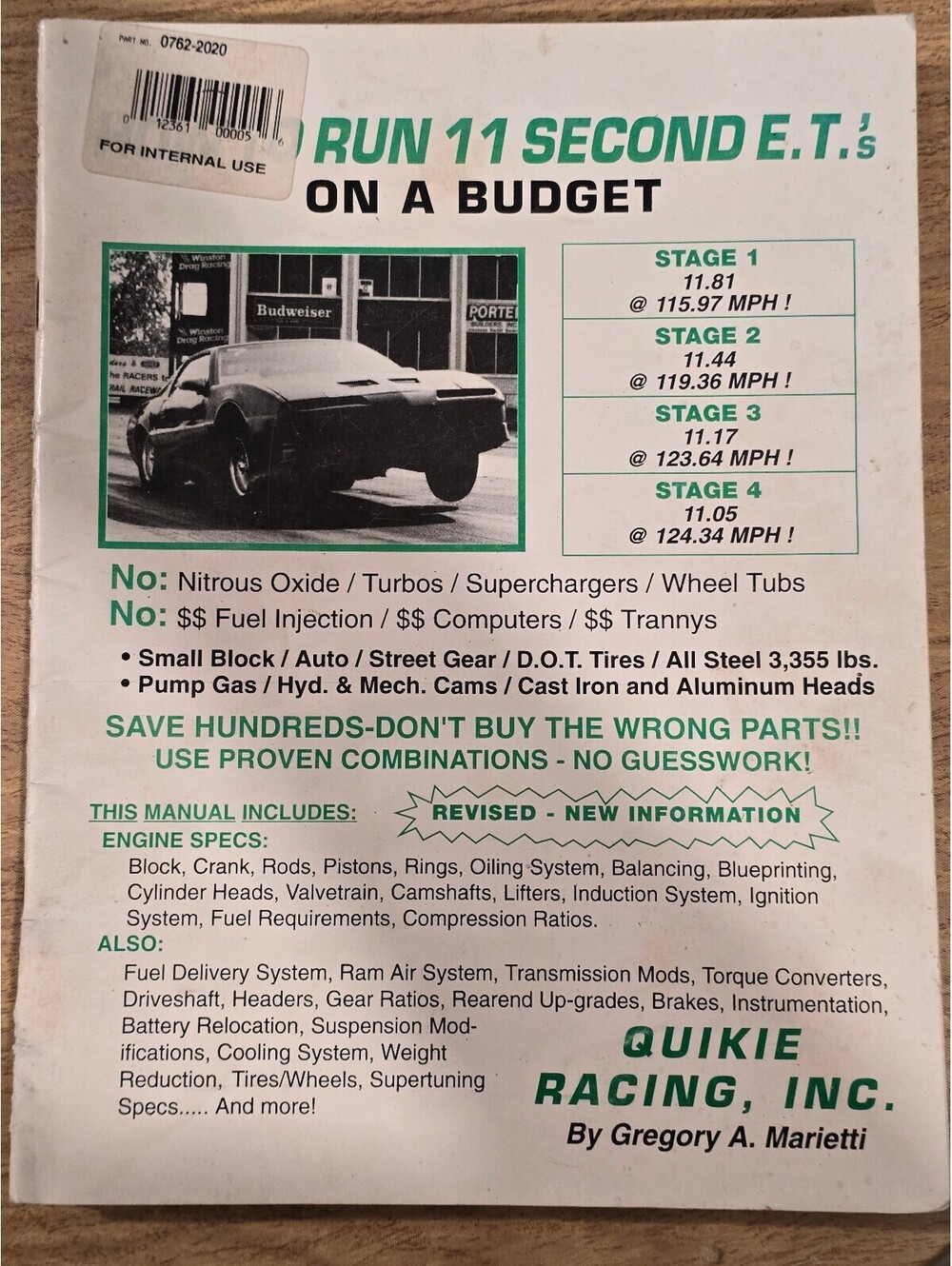 How to Run 11 Second E. T.'s On A Budget Racing Guide RARE